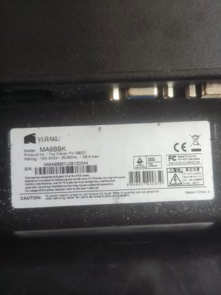 Monitor YURAKU Negro con Cables