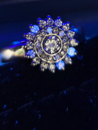 Anillo Halo de Diamantes y Oro 18k 7.18GR T18