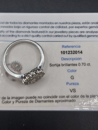 Anillo Halo de Diamantes y Oro 18k 7.18GR T18