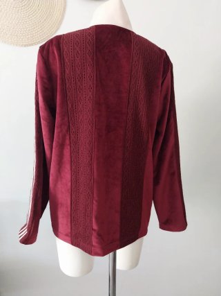 Blusa Polo Adidas Manga Larga Terciopelo