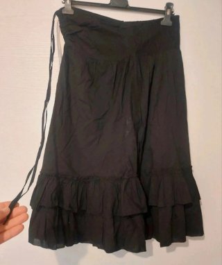 Vestitino donna nero con rouches