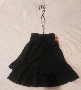 Vestitino donna nero con rouches