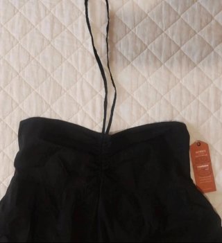 Vestitino donna nero con rouches