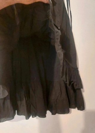 Vestitino donna nero con rouches