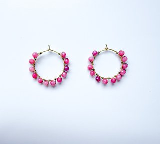 Pendientes Aro Rosa acero inoxidable