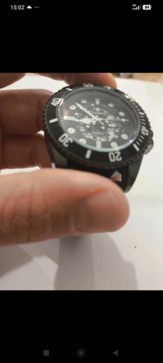 Orologio sportivo uomo nero stile diver – quarzo –