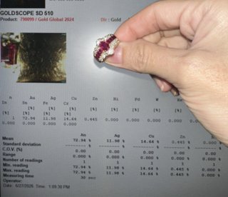 Anillo Rubí Birmano Diamantes Naturales Oro