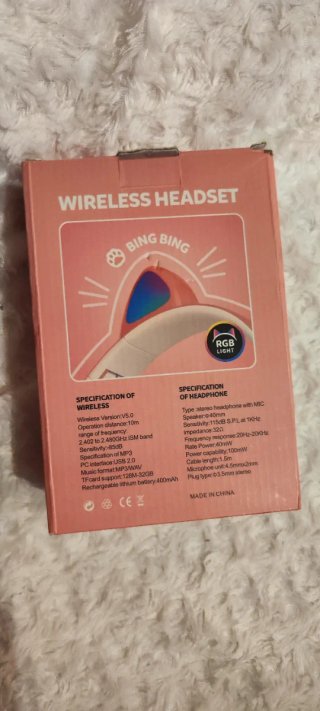 Auriculares Inalámbricos Gato con Luces LED