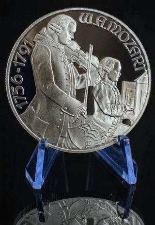 Austria 100 chelines Mozart 1991 Plata