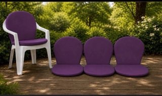 4 Cojines Asiento von respaldo Lila