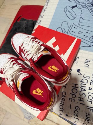 Zapatillas Nike Dunk Low Rojas y Blancas