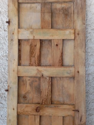 Puerta Antigua Madera Castellana Cuarterón 202x57