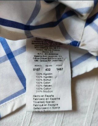 Camisa cuadros Massimo Dutti T.44