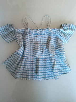 Camiseta cuadros azul y blanca Talla 38