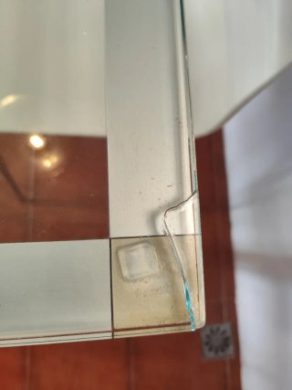Mesa Comedor Cristal + 6 Sillas Blancas