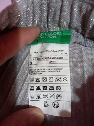 Pantaloni bambina 6/7 anni argento