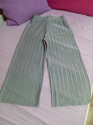 Pantaloni bambina 6/7 anni argento