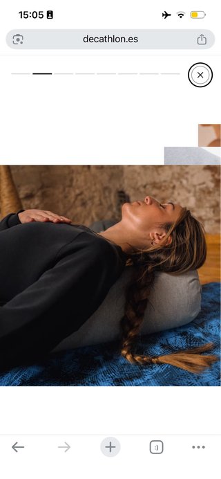 Cojín Yoga Bolster Gris Decathlon