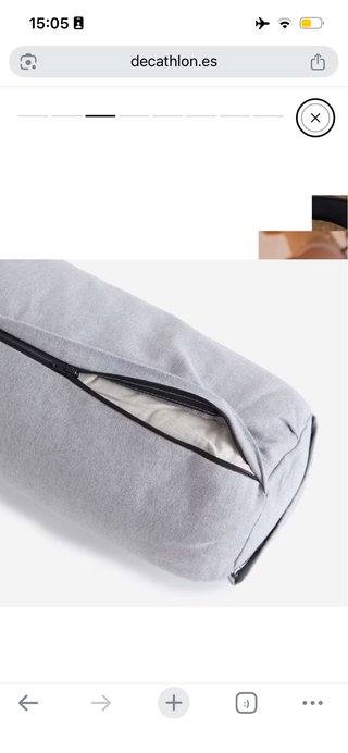 Cojín Yoga Bolster Gris Decathlon