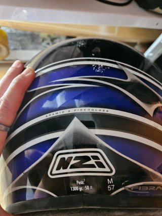 Casco Moto NZI M57 Negro y Azul