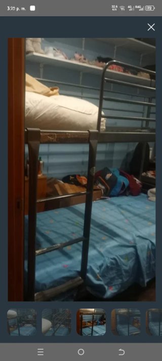 Letto a castello in metallo nero