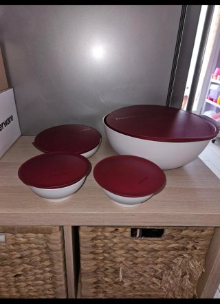Set 4 ciotole Tupperware