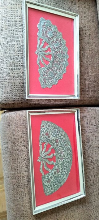 Abanicos de estaño decorativos