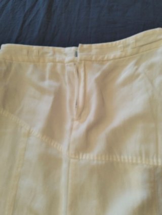 Falda Mango Blanca Midi