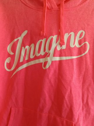 Sudadera rosa con capucha y bolsillo
