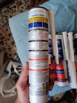Masilla Acrílica Ceys Blanco Mate (6 tubos)