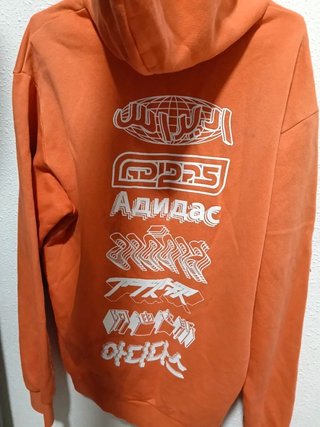 Sudadera Adidas Naranja Hombre