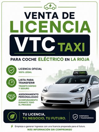 Licencia VTC Oficial Eléctrico La Rioja