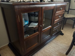 Comedor completo de madera de roble