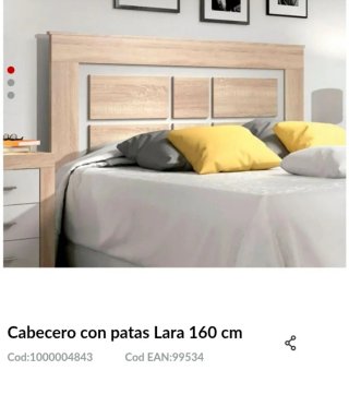 Cabecero Lara 160 cm con patas