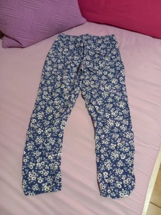 Pantaloni bambina 7 anni fantasia floreale
