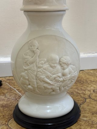 Lámpara cerámica estilo Limoges