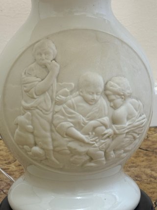 Lámpara cerámica estilo Limoges