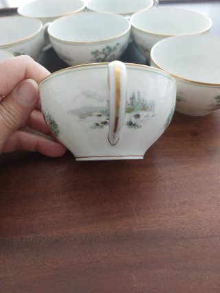 Conjunto de 8 Tazas GDA Limoges Porcelana