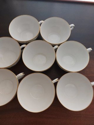 Conjunto de 8 Tazas GDA Limoges Porcelana