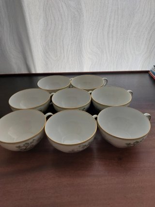 Conjunto de 8 Tazas GDA Limoges Porcelana
