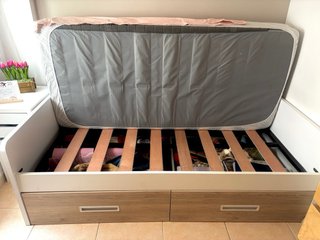 Estructura completa cama individual con 2 cajones
