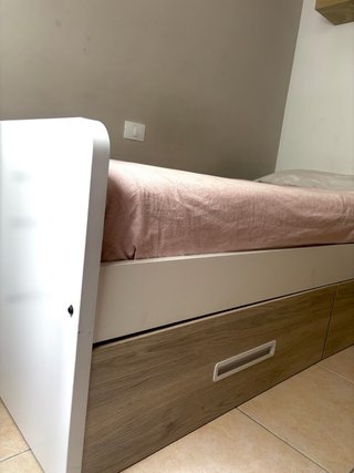 Estructura completa cama individual con 2 cajones