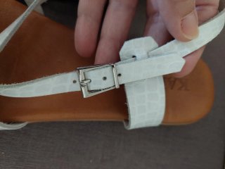 Sandalias Kamome Piel Blancas Talla 38