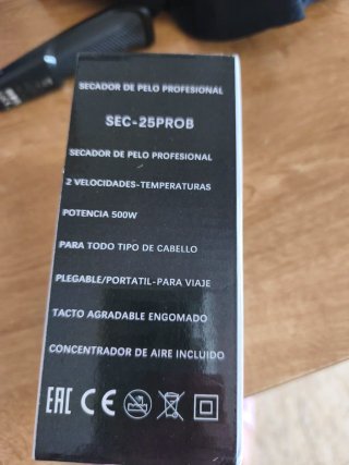 Secador de pelo plegable Eurotec