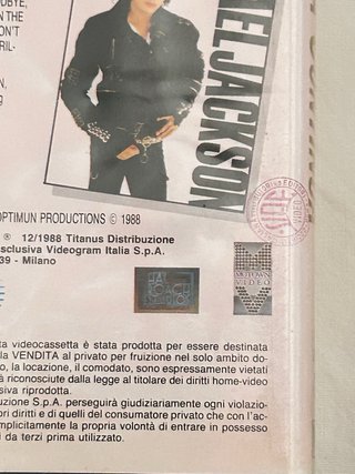 VHS Michael Jackson Motown 1988
