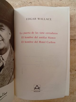 Novelas de intriga. Edgar Wallace. Aguilar