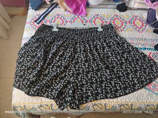 Shorts mujer talla grande estampado floral.