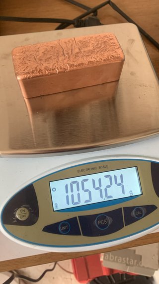 Lingotes de cobre 1kg.