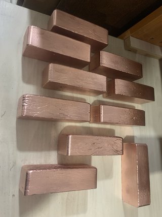 Lingotes de cobre 1kg.