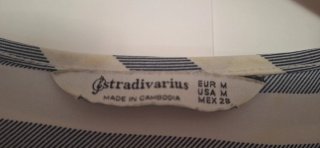 Camisa Stradivarius rayas azules talla M